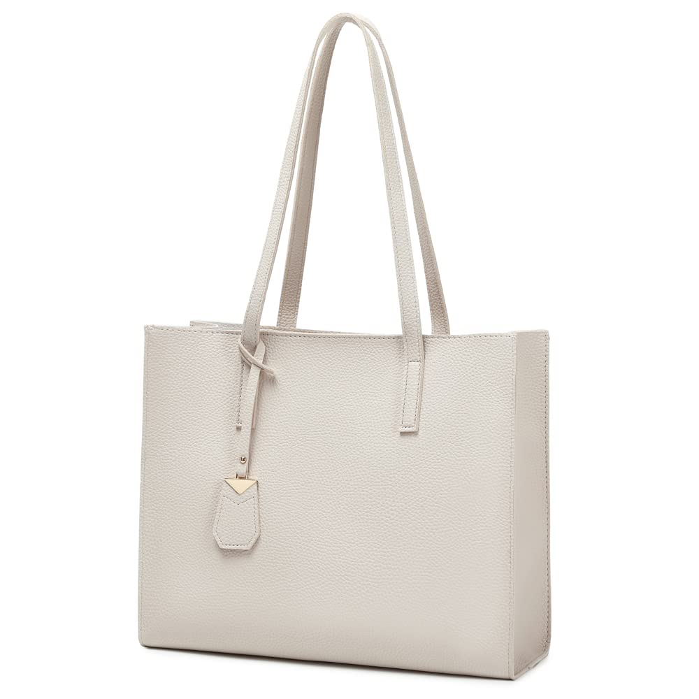 Women's Tote Bag Large Handbag Soft Leather Simple Shoulder Bag with Zipper for School Work Leisure (A-Black)