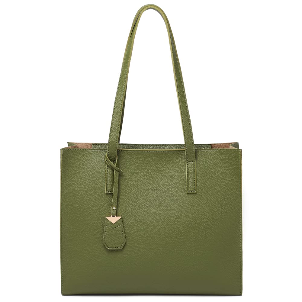 Women's Tote Bag Large Handbag Soft Leather Simple Shoulder Bag with Zipper for School Work Leisure (A-Black)