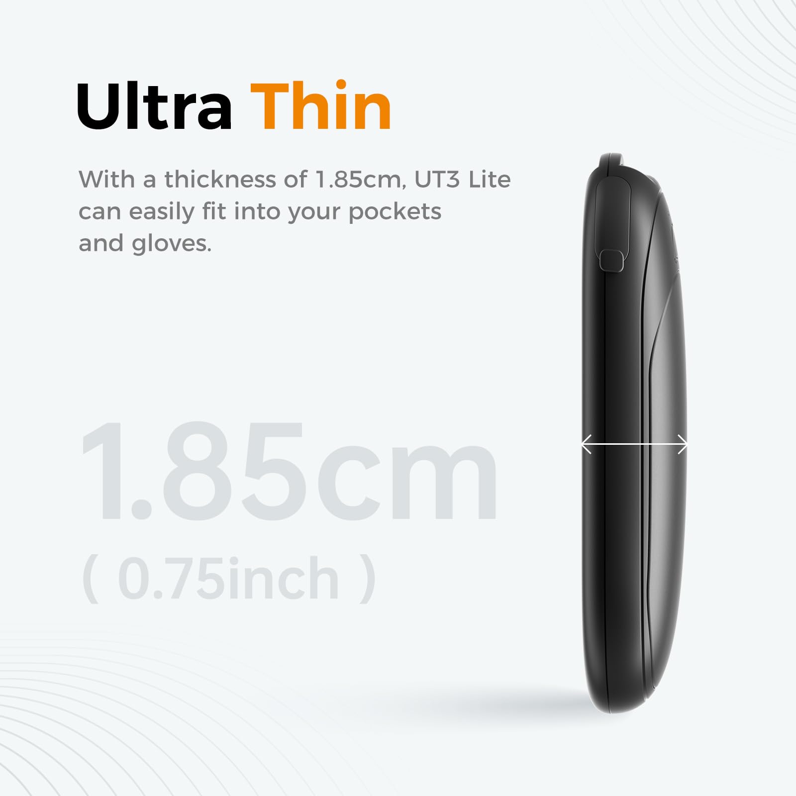 OCOOPA UT3 Lite Magnetic Hand Warmers Rechargeable 2 pack, Electric Handwarmers Ultra Thin Light Portable for Pocket Gloves,3 Levels Heat, Up to 8 hrs, UL Certified,Idea Tech Gifts for Men, Women