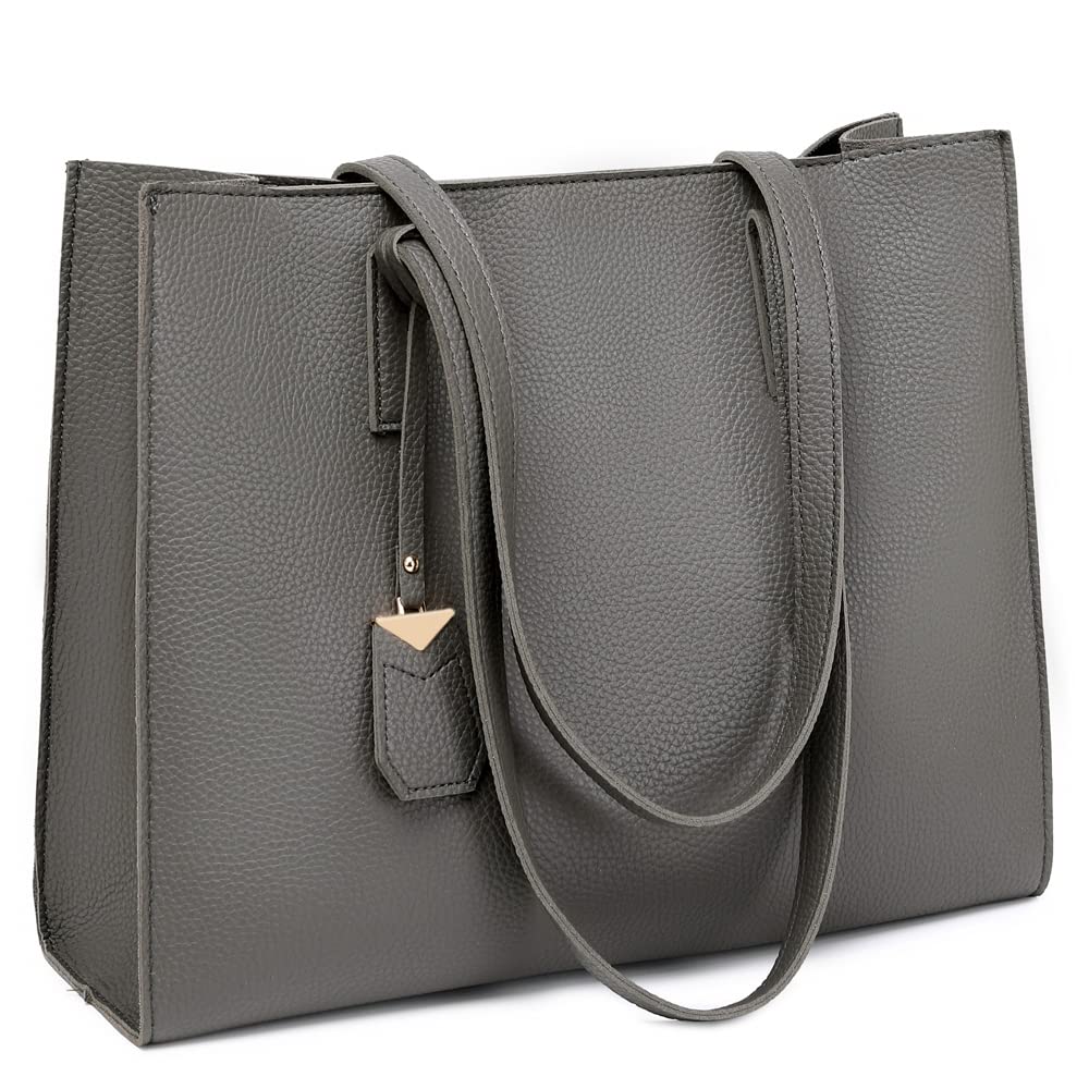 Women's Tote Bag Large Handbag Soft Leather Simple Shoulder Bag with Zipper for School Work Leisure (A-Black)