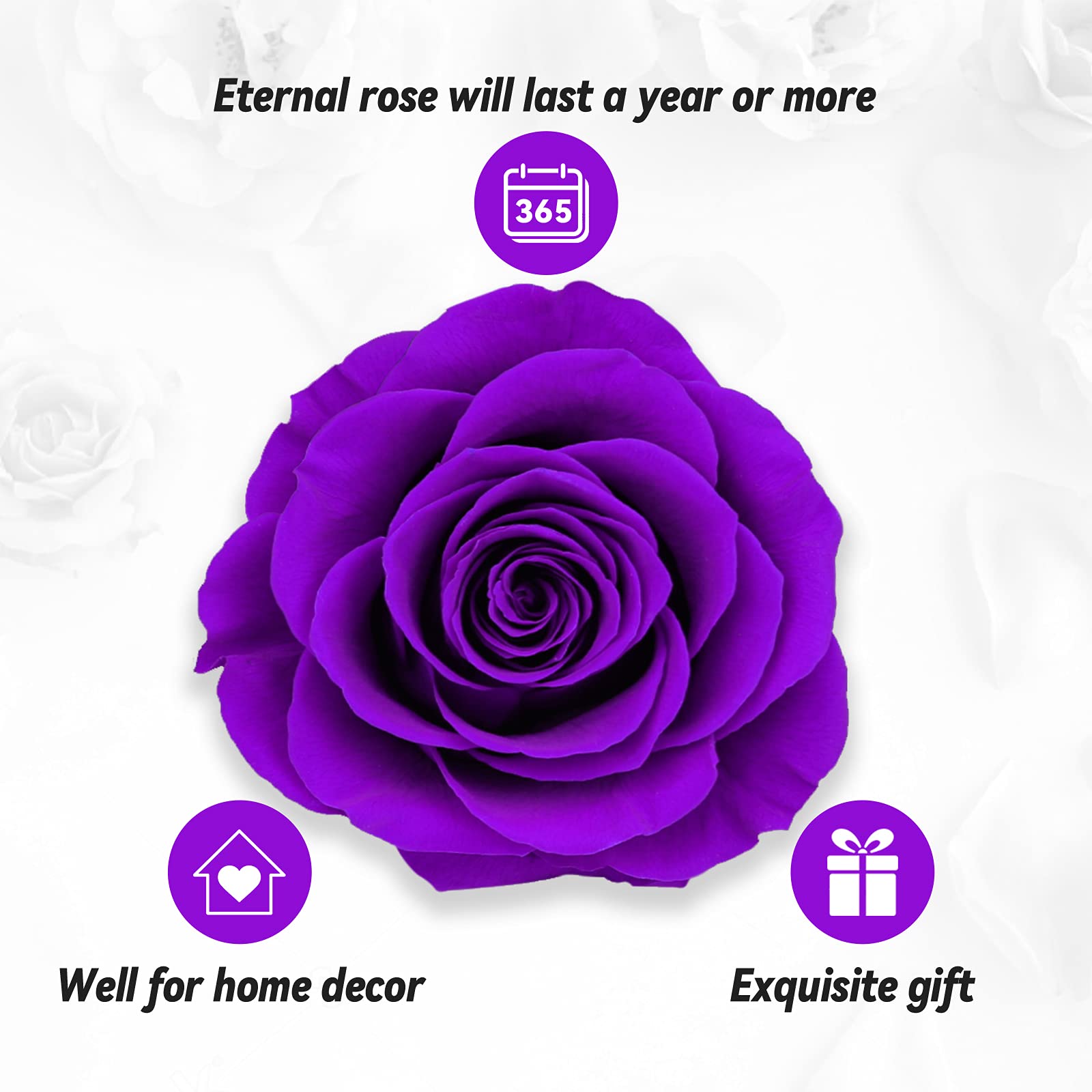 Preserved Real Rose Gift Box with I Love You Necklace, Handmade Eternal Rose Flower Gifts for Mum Mother Women Wife Girlfriend Her on Mothers Day, Birthday, Anniversary, Valentines Day, Christmas