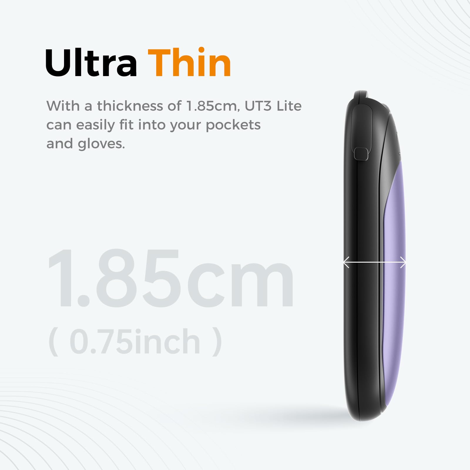 OCOOPA UT3 Lite Magnetic Hand Warmers Rechargeable 2 pack, Electric Handwarmers Ultra Thin Light Portable for Pocket Gloves,3 Levels Heat, Up to 8 hrs, UL Certified,Idea Tech Gifts for Men, Women