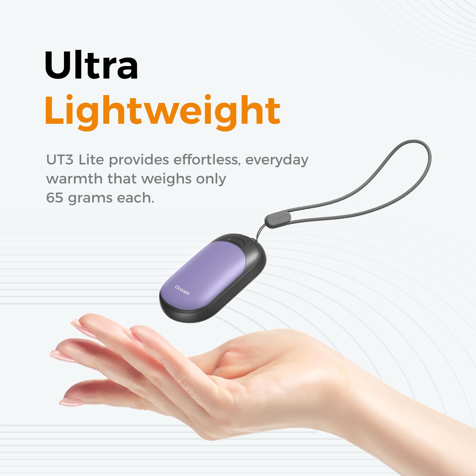 OCOOPA UT3 Lite Magnetic Hand Warmers Rechargeable 2 pack, Electric Handwarmers Ultra Thin Light Portable for Pocket Gloves,3 Levels Heat, Up to 8 hrs, UL Certified,Idea Tech Gifts for Men, Women