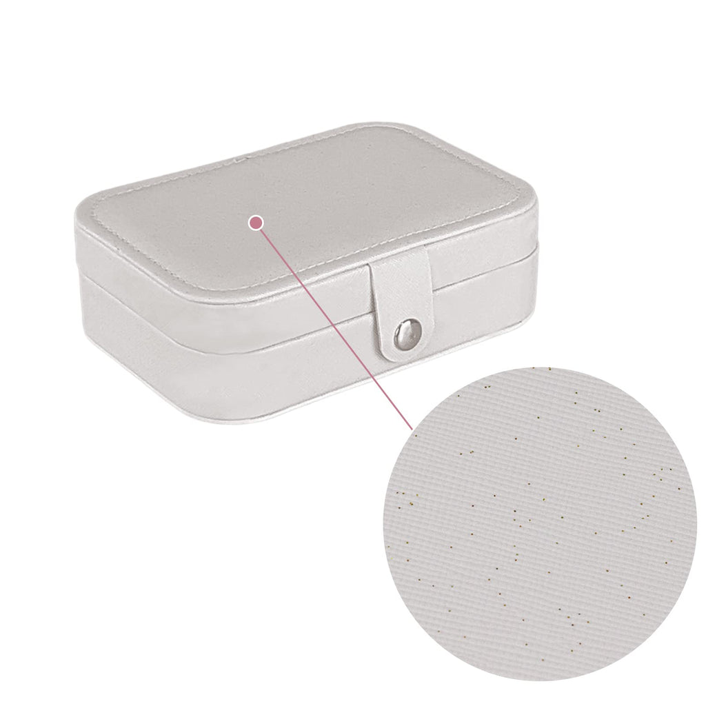 CNMTCCO Jewellery Box Small Travel Jewelry Organiser Storage Case for Necklace Rings Bracelets Earrings Premium Faux PU Leather Jewellery Gift Box Girls Women (Pink)