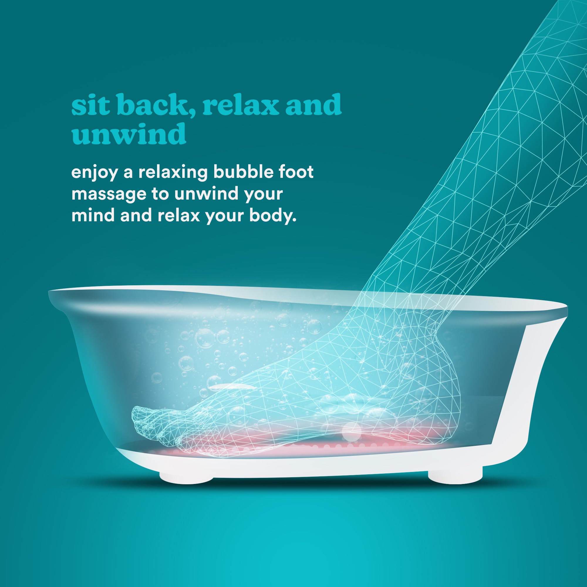 HoMedics Bubblemate Foot Spa and Massager with Keep Warm Function, Soothing Soak Massage Nodes, Bubble Turbo Strip, Pedicure Pumice Stone