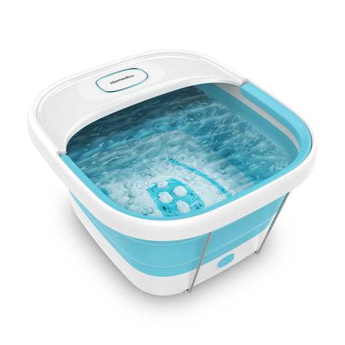 HoMedics Bubblemate Foot Spa and Massager with Keep Warm Function, Soothing Soak Massage Nodes, Bubble Turbo Strip, Pedicure Pumice Stone