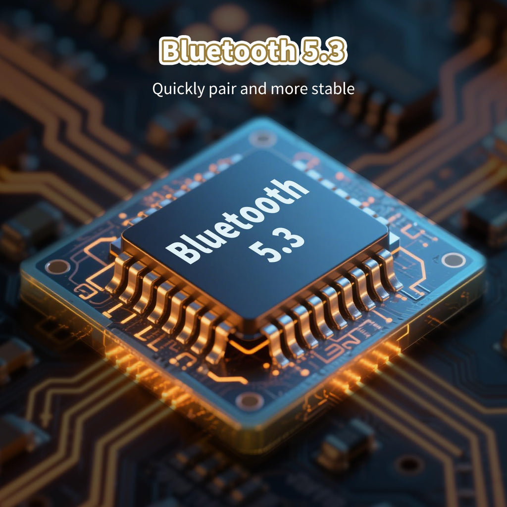 KVIDIO Bluetooth Headphones Over Ear, 55 Hours Playtime Wireless Headphones with Microphone, Foldable Lightweight Headset with Deep Bass,HiFi Stereo Sound for Travel Work PC Cellphone (Black)