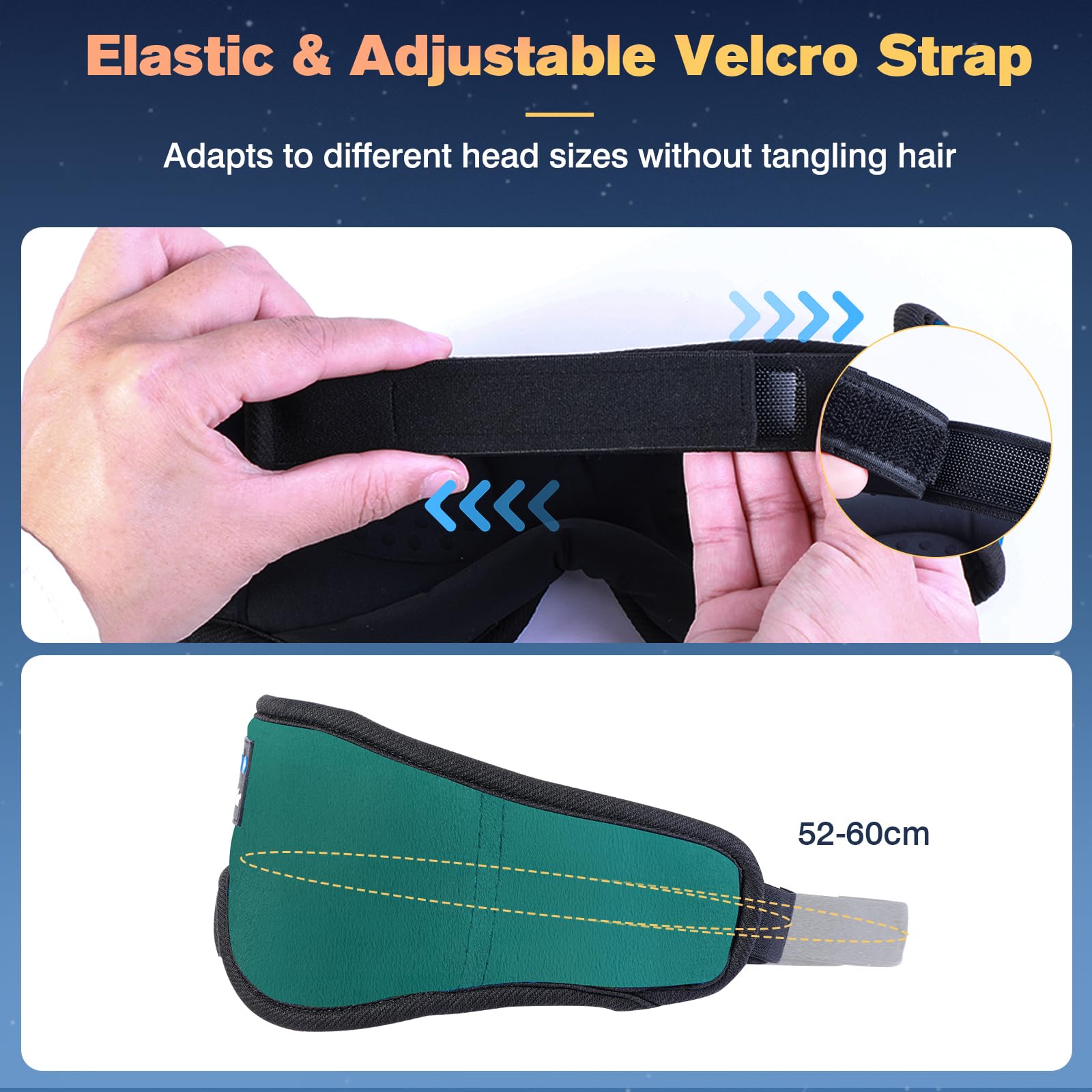 LC-dolida Bluetooth Sleep Mask Headphones Complete Blackout 3D Deep Eye Mask with Headphones Bluetooth V5.4 Can Play 15Hrs Breathable Eye mask with Earphones for Travel,Nap Sleeping,Shift Work