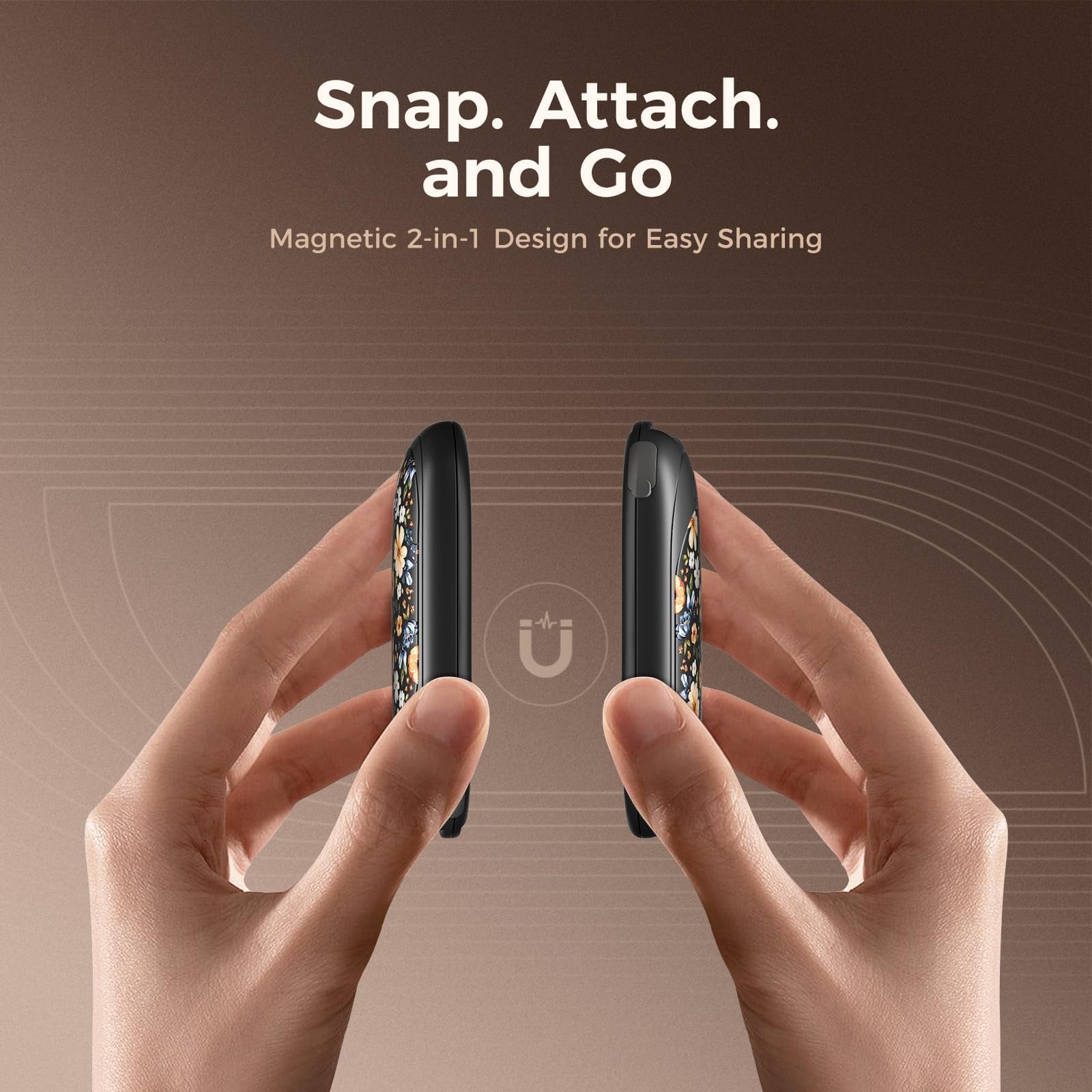 OCOOPA UT3 Lite Magnetic Hand Warmers Rechargeable 2 pack, Electric Handwarmers Ultra Thin Light Portable for Pocket Gloves,3 Levels Heat, Up to 8 hrs, UL Certified,Idea Tech Gifts for Men, Women