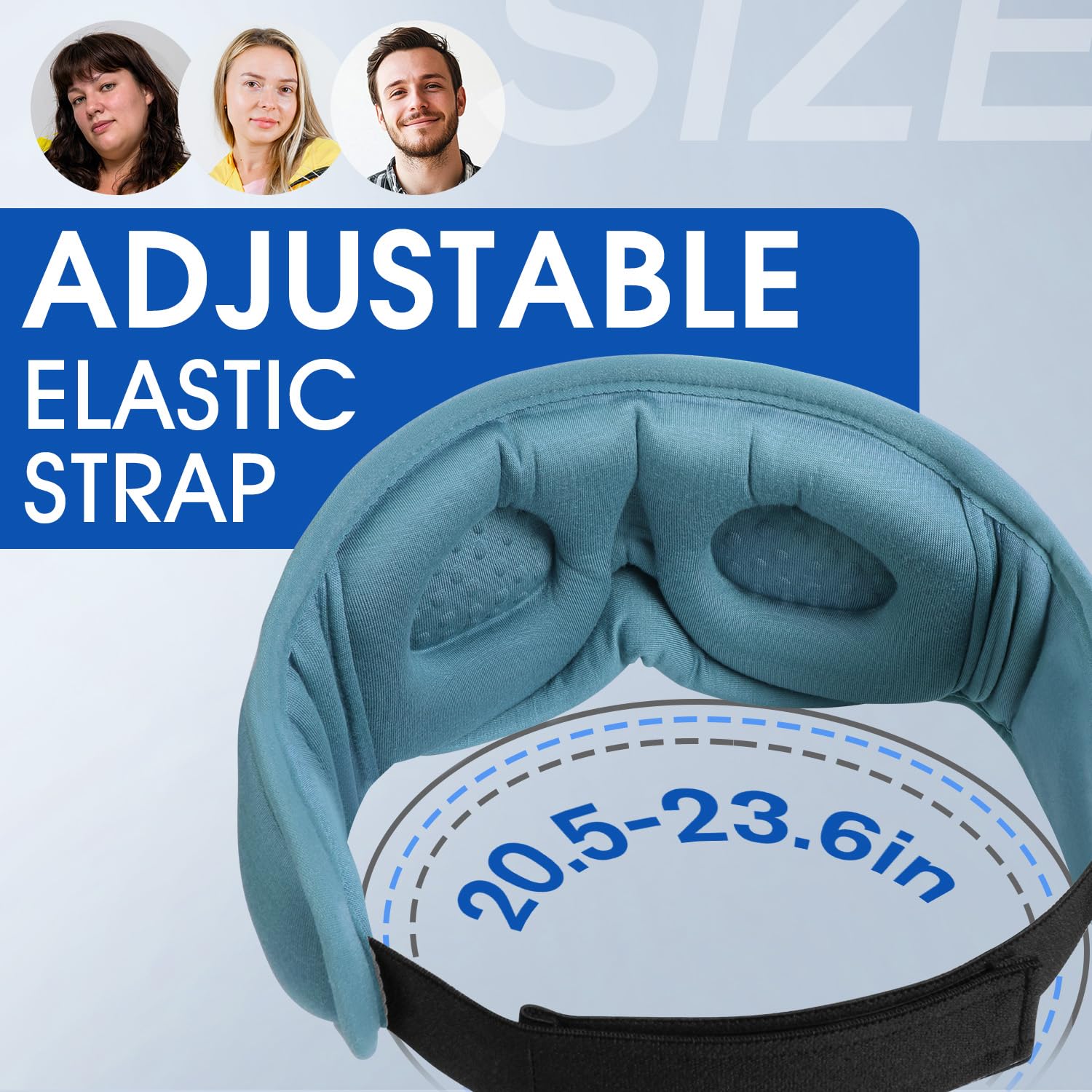 LC-dolida Bluetooth Sleep Mask Headphones Complete Blackout 3D Deep Eye Mask with Headphones Bluetooth V5.4 Can Play 15Hrs Breathable Eye mask with Earphones for Travel,Nap Sleeping,Shift Work