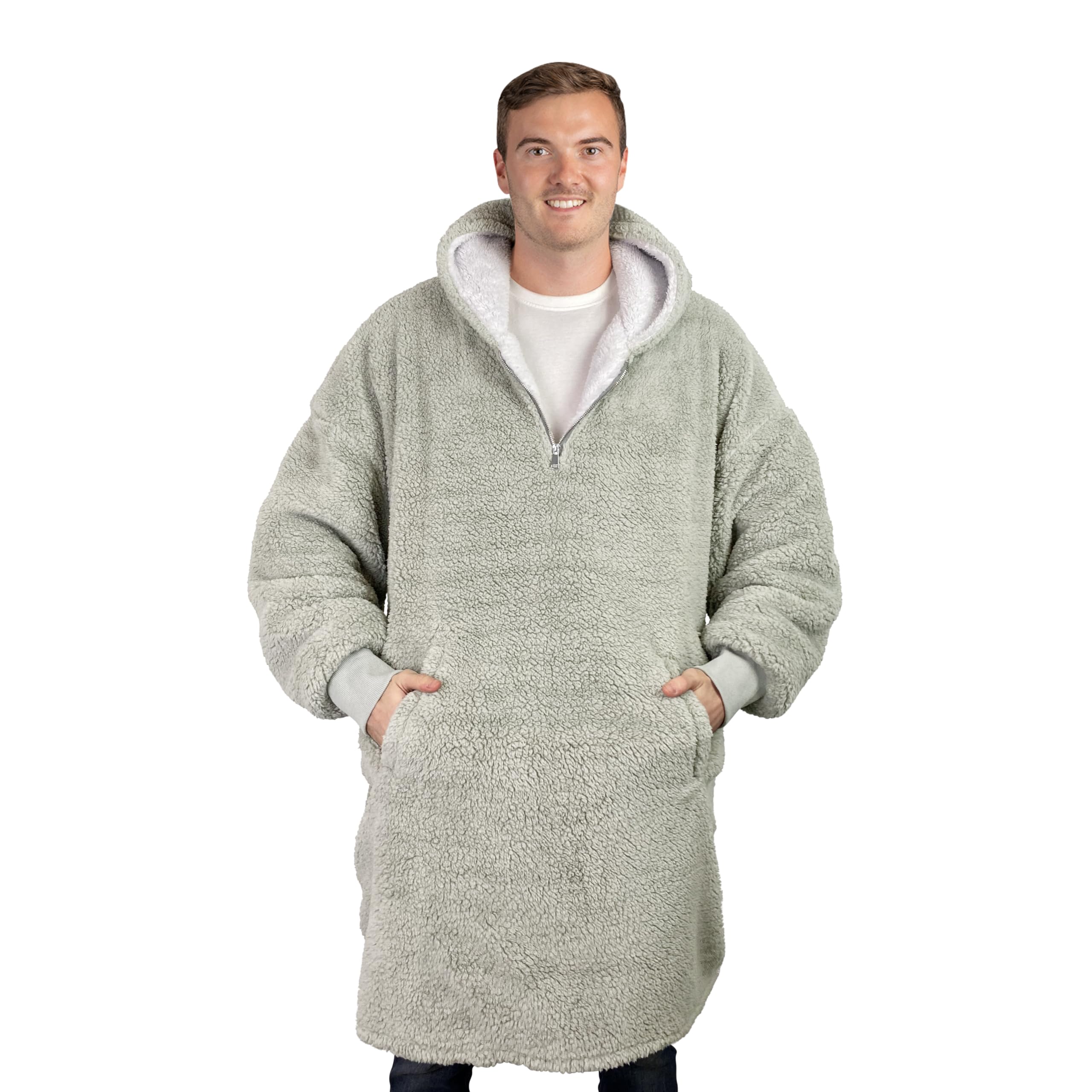 trekki Blanket Hoodie, Oversized Hoodie Blanket, Sherpa & Fleece Wearable Blanket Hoodies for Women & Men, Comfy & Fluffy Hooded Blankets, The Big Softy®