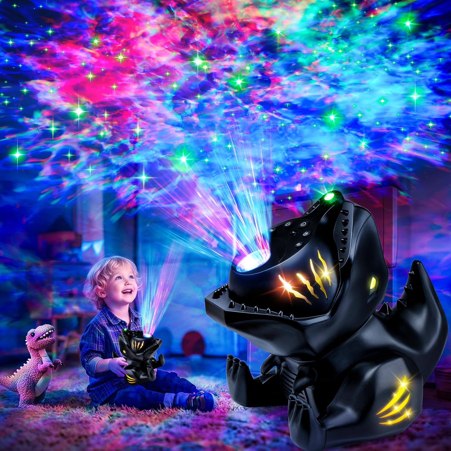 PIKOY Star Light Signs Fairy Lights Women Gifts Room Decor Aesthetic Bedroom Accessories Bedroom Decor Baby Night Light Sunset Lamp Cool Stuff Teen Girls Boys Gifts,15 Colors+15 White Noise+Bluetooth